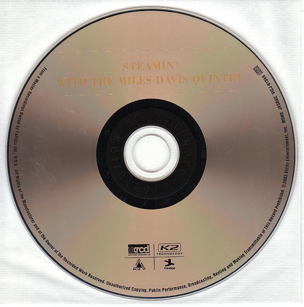 CD, Davis, Miles - Steamin' With The Miles Davis Quintet